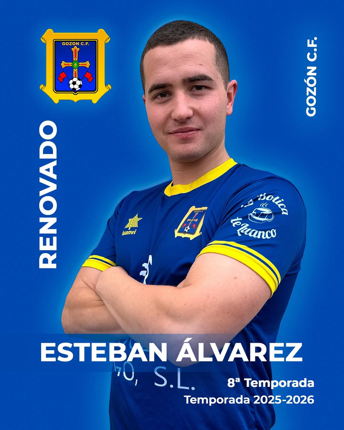 ESTEBAN ÁLVAREZ INICIARÁ SU OCTAVA TEMPORADA EN EL GOZÓN C.F.