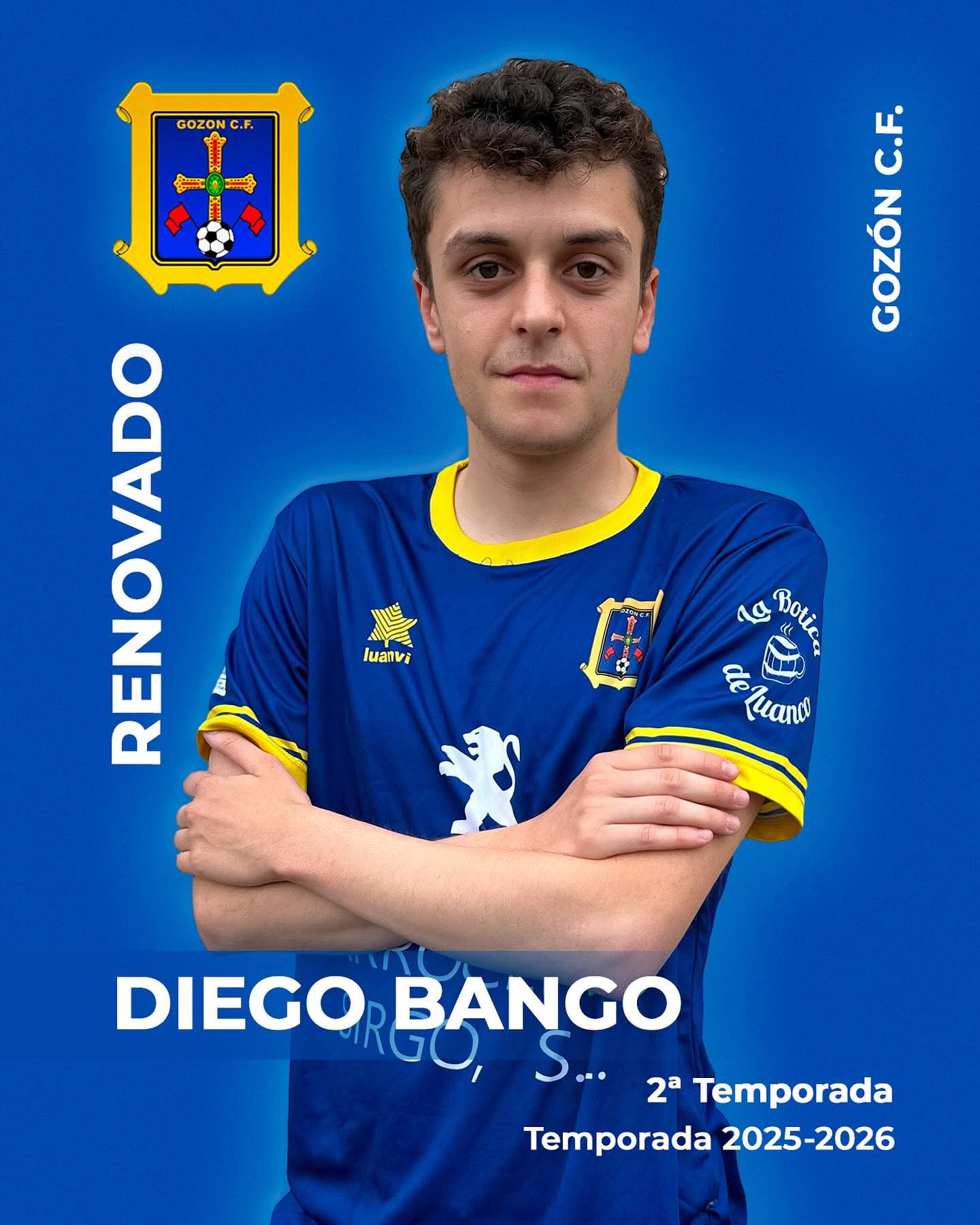 DIEGO BANGO AFRONTARÁ SU SEGUNDA TEMPORADA EN EL GOZÓN C.F.